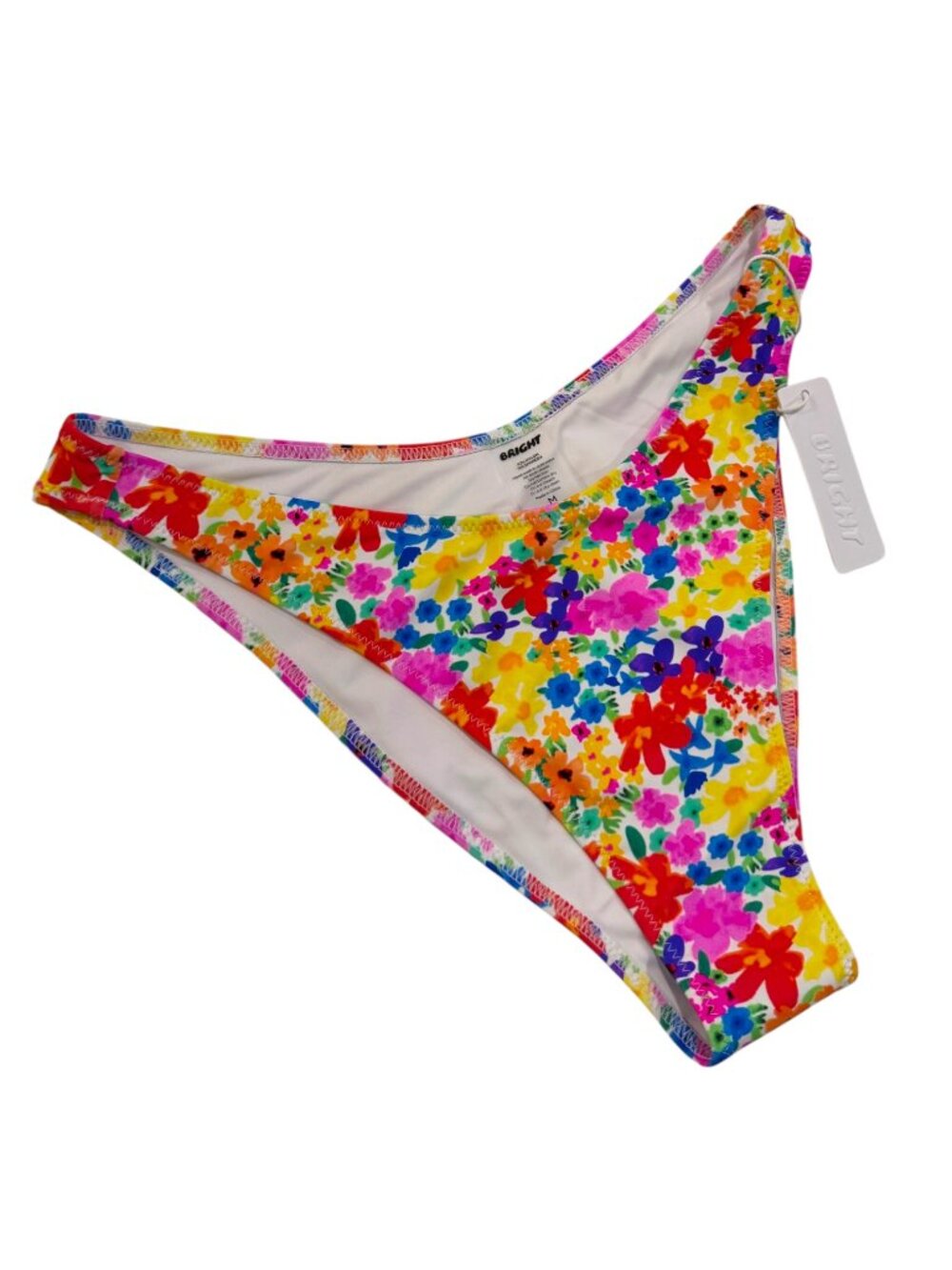 Bright Swimwear Capri Sunset Floral High Cut Bikini Bottom Medium NWT
